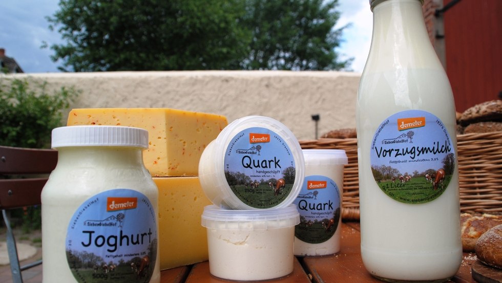 Farm products: Yogurt, cottage cheese, preferential milk, bread and rolls from the wood oven // &copy; Caf&egrave; 7