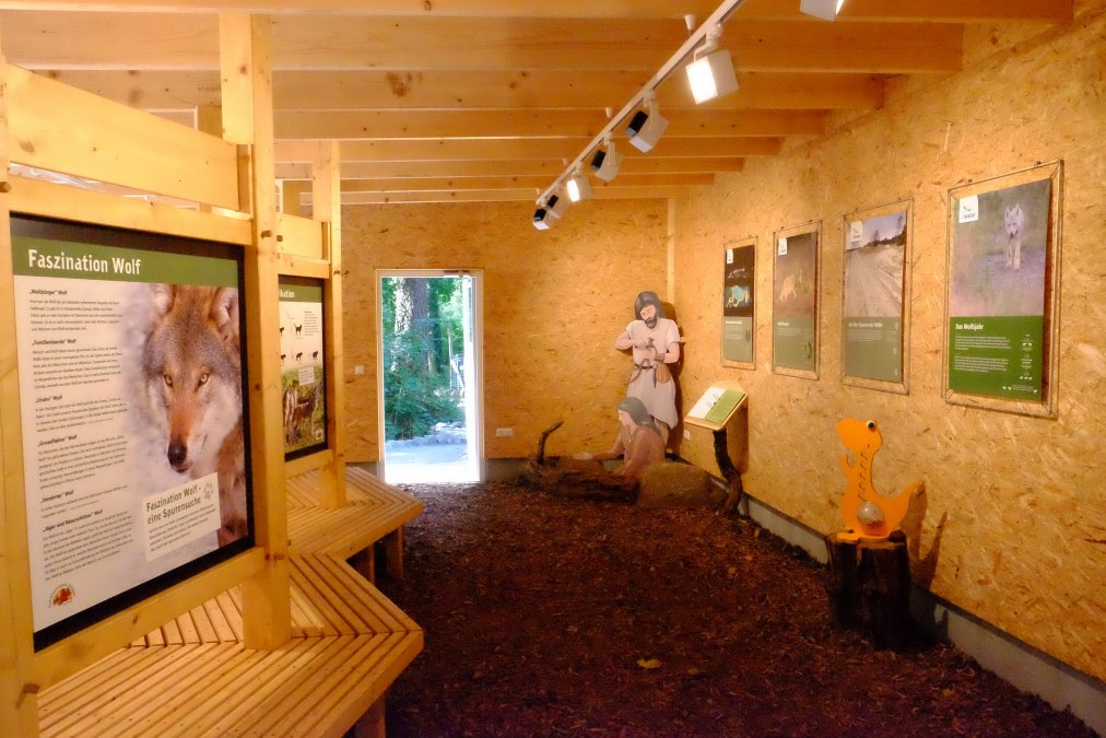 Het informatiecentrum heeft alles wat je moet weten over "terugkerende" en "nieuwe bewoners" met de nadruk op wolven., © Tierpark Wolgast