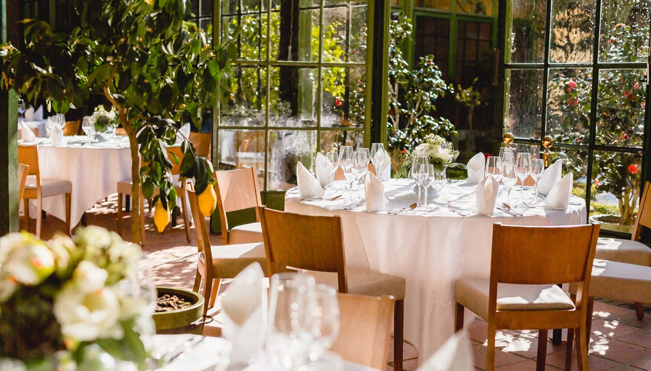 Uitzicht op het kasteelrestaurant van Schwerin, © Schweriner Schloss Restaurant