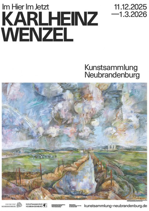 Tu i teraz. Karlheinz Wenzel // Plakat wystawy, © Kunstsammlung Neubrandenburg