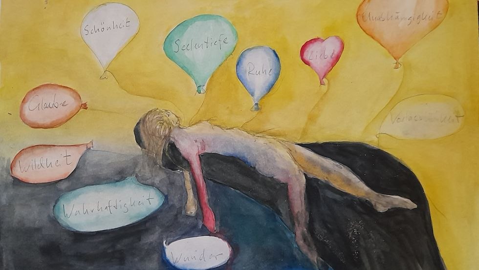 Healing - watercolor sketch, © Monika Brunsmann-Hoxbergen