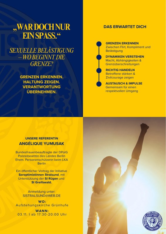 Flyer: The Soroptimist Stralsund Initiative Invites You // © J.MakerPort Flyer: The Soroptimist Stralsund Initiative Invites You // © J.MakerPort