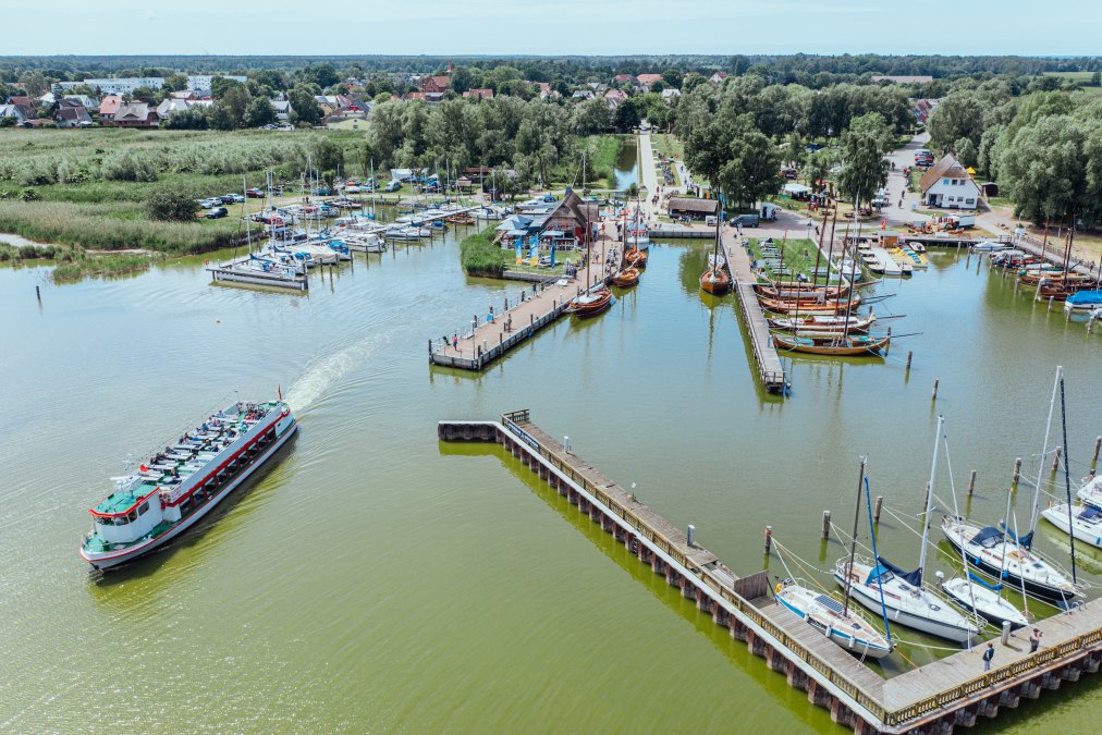 Aerial view of the harbor in the Baltic resort Dierhagen_1, © TMV/Gänsicke Aerial view of the harbor in the Baltic resort Dierhagen_1, © TMV/Gänsicke