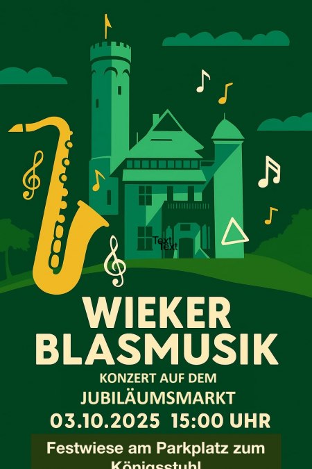 De Wiek fanfaremuzikanten feliciteren met het jubileum, © Wieker Blasmusik