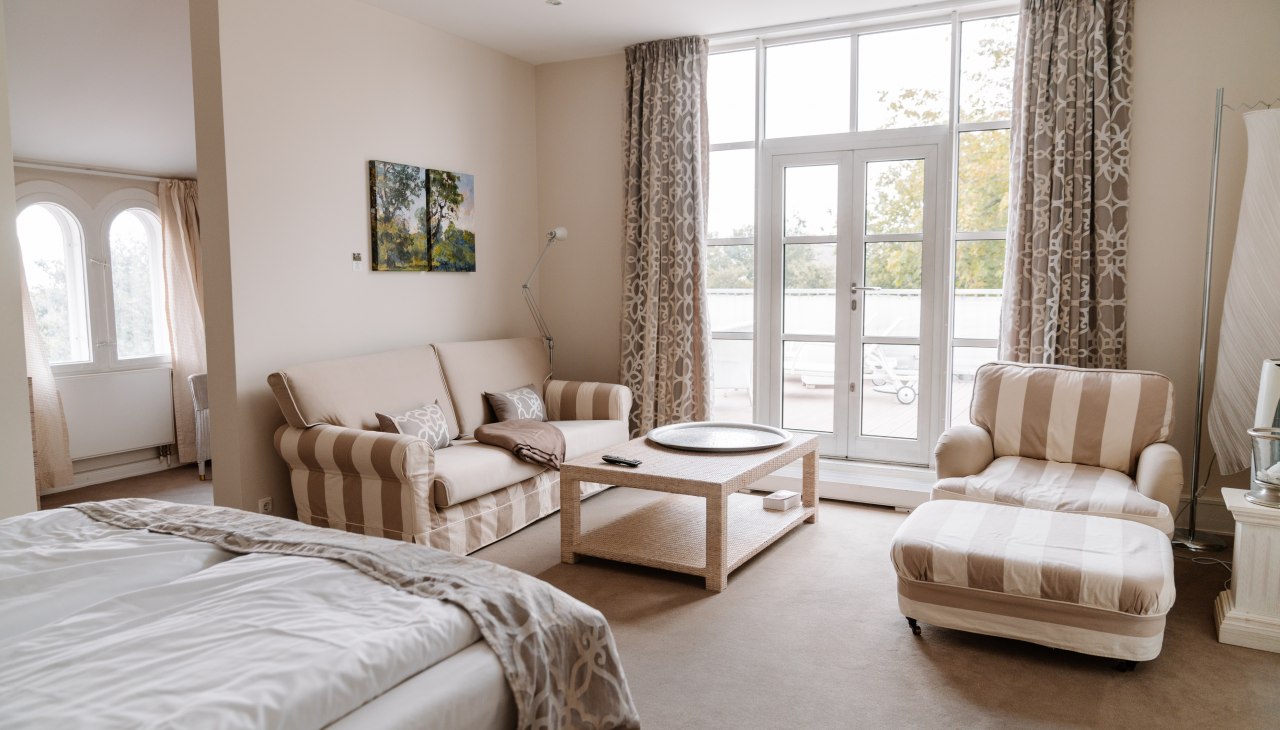 Our gallery suite with beautiful terrace, © The Grand Hotel Management GmbH