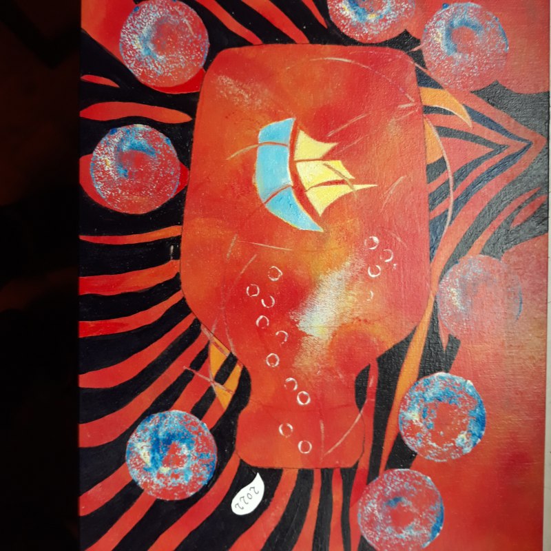 Oil tempera painting on wood, 2020 // &copy; Nadja Blottner