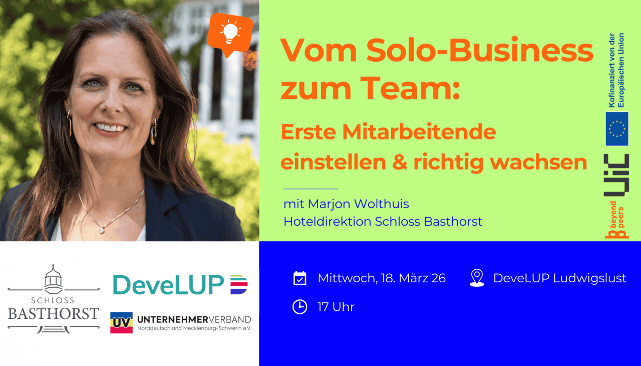 From solo business to team: Hiring your first employees with Marjon Wolthuis, Hotel Director of Schloss Basthorst and others., &copy; Schloss Basthorst