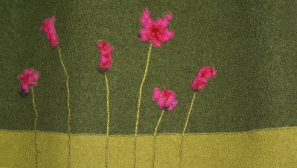 Dress detail from the series flower dresses. Material: whale knit // &copy; Asta Rutzke