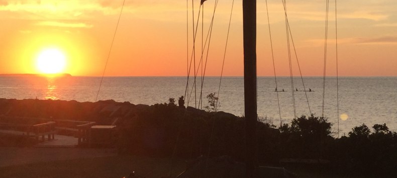 The sun sets in the Baltic Sea. // © Touristik Lohme The sun sets in the Baltic Sea. // © Touristik Lohme