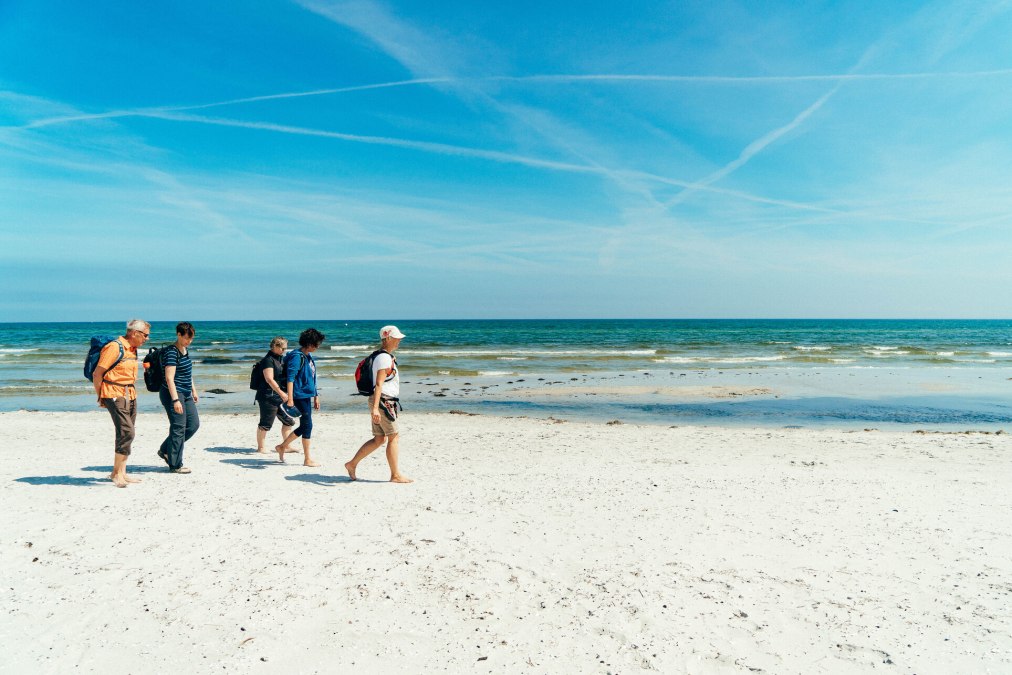 Wędrowcy na nadbałtyckiej plaży w Prerow, © TMV/Petermann