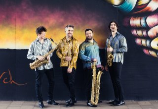 Blaž Kemperle - soprano saxophone,
Jacopo Taddei - alto saxophone,
Alan Lužar - tenor saxophone,
David Brand - baritone saxophone, © Signum Saxophon Quartett Blaž Kemperle - soprano saxophone,
Jacopo Taddei - alto saxophone,
Alan Lužar - tenor saxophone,
David Brand - baritone saxophone, © Signum Saxophon Quartett