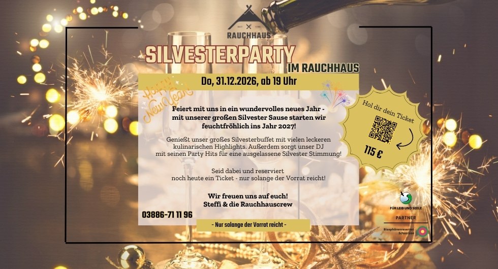 Impreza sylwestrowa w Rauchhaus M&ouml;llin // &copy; Rauchhaus M&ouml;llin
