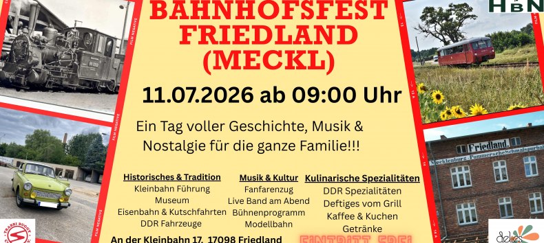 Flyer station festival Friedland // © Hafenbahn Neustrelitz e.V. Flyer station festival Friedland // © Hafenbahn Neustrelitz e.V.