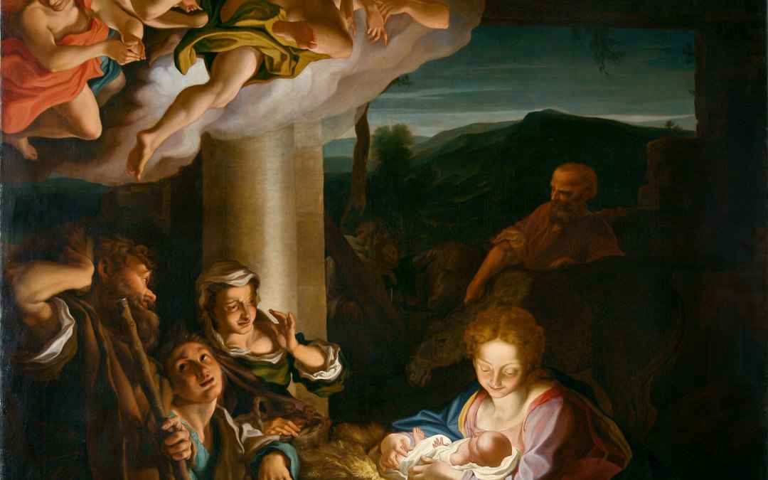 Detail van de kopie van het schilderij "Heilige Nacht" van Correggo. Geschilderd door Klinkowström., © TVV@Bock.de