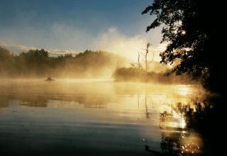 Geheimnisvoller Nebel am Morgen über der Peene // © MV-T/Grundner Geheimnisvoller Nebel am Morgen über der Peene // © MV-T/Grundner