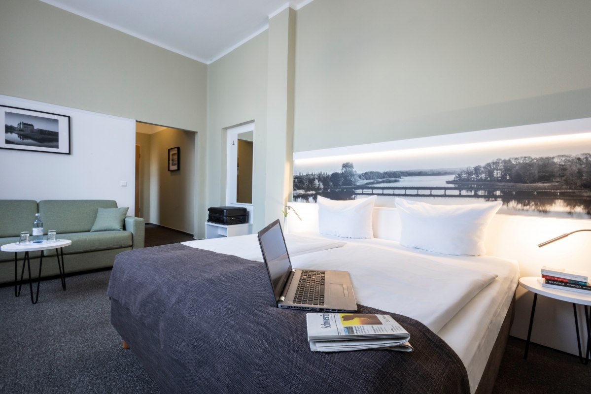 Pokój hotelowy Hotel am Schlosspark // © Christina Czybik Pokój hotelowy Hotel am Schlosspark // © Christina Czybik