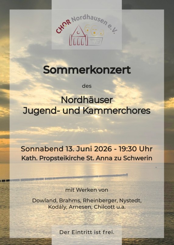 Poster for the choir concert on 13.06. in Schwerin // &copy; V. Gro&szlig;er