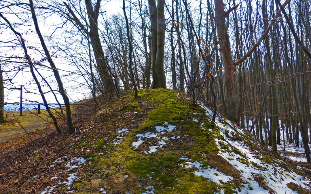 Waarschijnlijk de oudste kasteelmuur op Rügen in de winter, © Archäo Tour Rügen