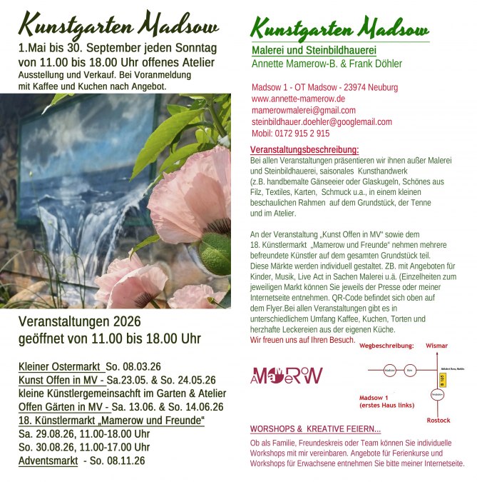 Event 2026 Arts and crafts and open gardens, © Annette Mamerow-Brümmer