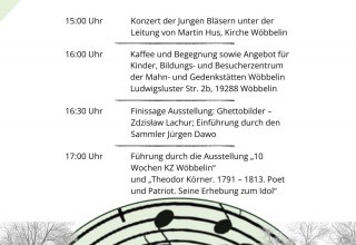 Einladungsflyer & Programmhinweise // © Mahn- und Gedenkstätten Wöbbelin Einladungsflyer & Programmhinweise // © Mahn- und Gedenkstätten Wöbbelin