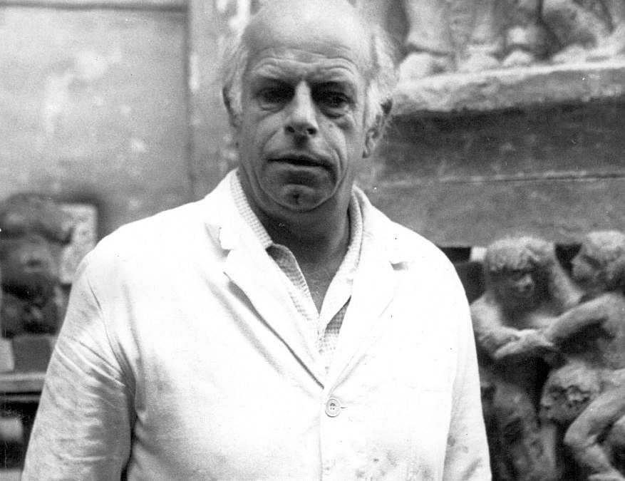 Reinhard Schmidt in the studio, © H. J. Wiedl, Leipzig