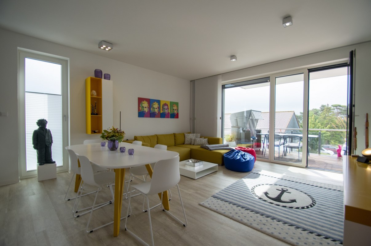 Woonkamer met balkon, © Kathrin Koschwitz Woonkamer met balkon, © Kathrin Koschwitz