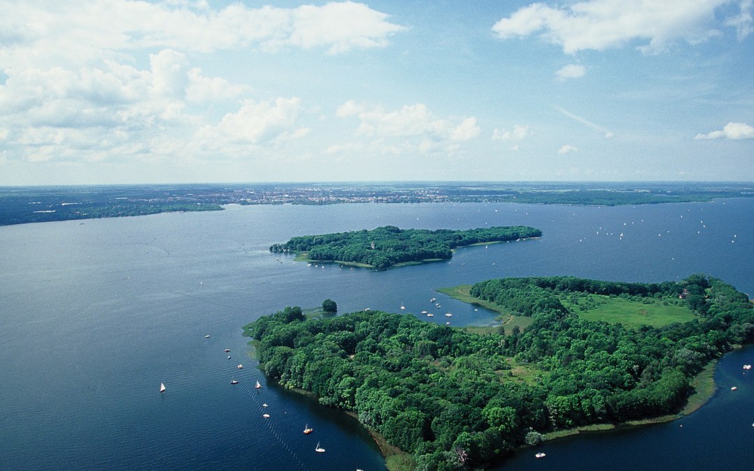 Kaninchenwerder Island - Aerial view, © Stadtmarketing Gesellschaft Schwerin