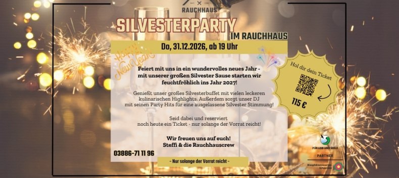 Silvesterparty im Rauchhaus Möllin // © Rauchhaus Möllin Silvesterparty im Rauchhaus Möllin // © Rauchhaus Möllin