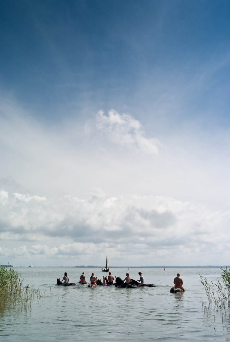 In de zomer zwemmen we bij onze eigen toegang tot de Bodden!, © Juliana Völkner