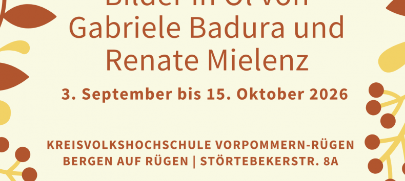 Hier finden Sie alle Daten zur Ausstellung. // © vhs Hier finden Sie alle Daten zur Ausstellung. // © vhs