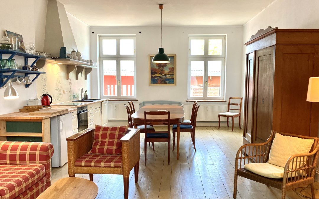 Gezellige vakantiewoning op de begane grond van het landhuis, © Herrenhaus Roggow