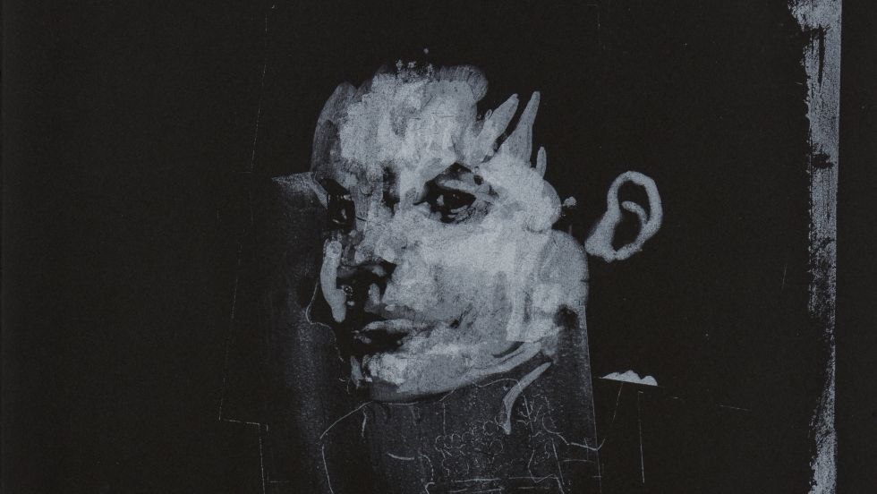 NOIR MONTER, litho op zwart geschept papier, © Michael Haydn NOIR MONTER, litho op zwart geschept papier, © Michael Haydn