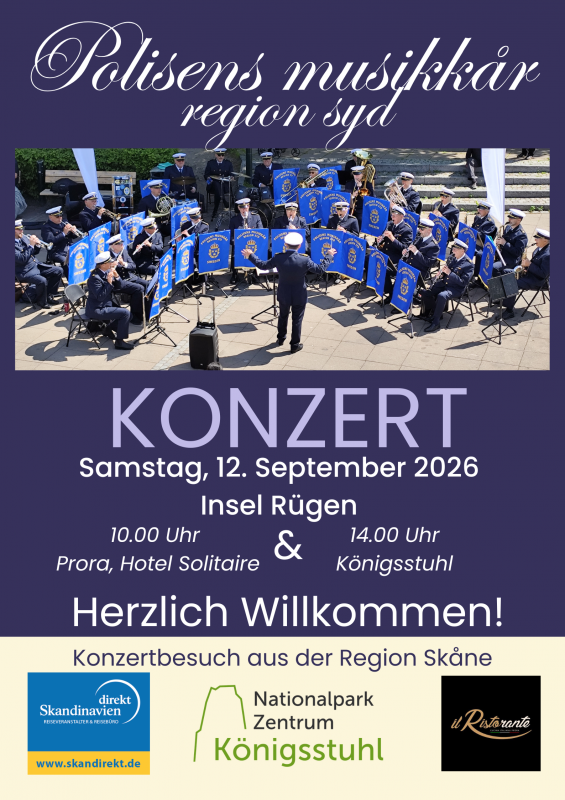 Affiche van het concert &bdquo;Polisens musikk&aring;r Region Syd&ldquo; // &copy; Polisens musikk&aring;r Region Syd