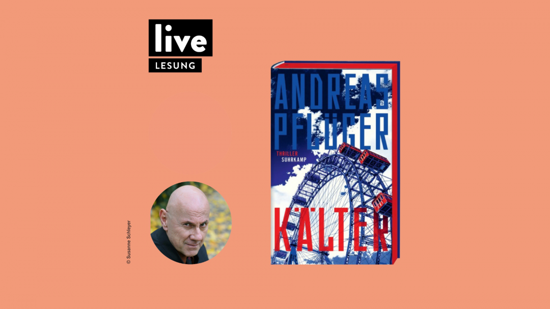 Andreas Pflüger with his book "Kälter" (Colder), © H. Hugendubel GmbH & Co. KG