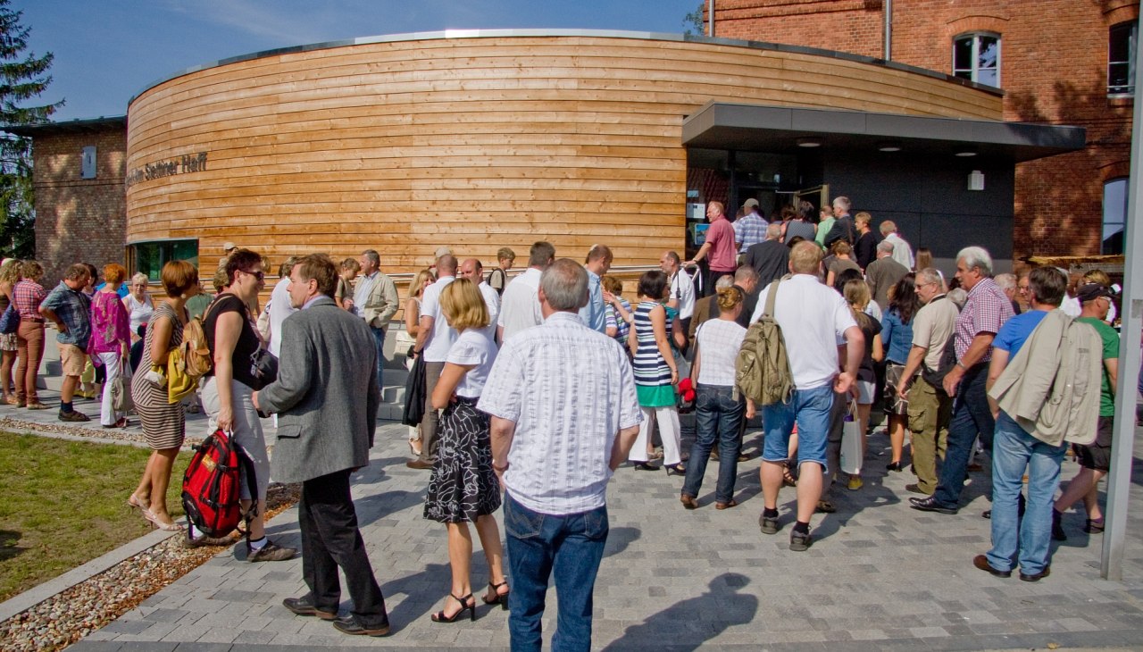Centrum informacji dla zwiedzających na stacji kolejowej w Eggesin, © U. Steinhäuser Centrum informacji dla zwiedzających na stacji kolejowej w Eggesin, © U. Steinhäuser