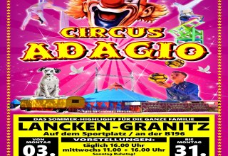 Circus Adagio Plakat Lancken-Granitz 2026 // © Circus Adagio Circus Adagio Plakat Lancken-Granitz 2026 // © Circus Adagio