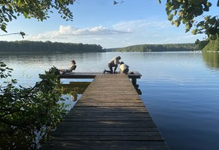 Blick vom Steg auf den Ellbogensee // © NaturCamping am Ellbogensee Blick vom Steg auf den Ellbogensee // © NaturCamping am Ellbogensee