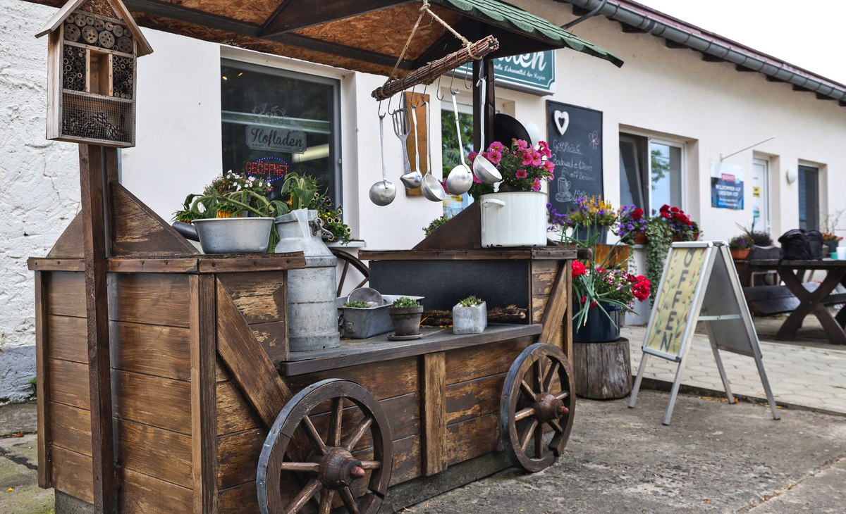 Sklep rolniczy Milchhof Alt Sührkow, © TMV/D. Gohlke Sklep rolniczy Milchhof Alt Sührkow, © TMV/D. Gohlke