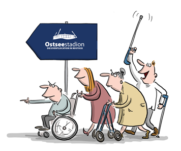 Einladung zur Messe mit Wegweiser zum Ostseestadion Rostock // © DMSG Landesverband M-V Einladung zur Messe mit Wegweiser zum Ostseestadion Rostock // © DMSG Landesverband M-V