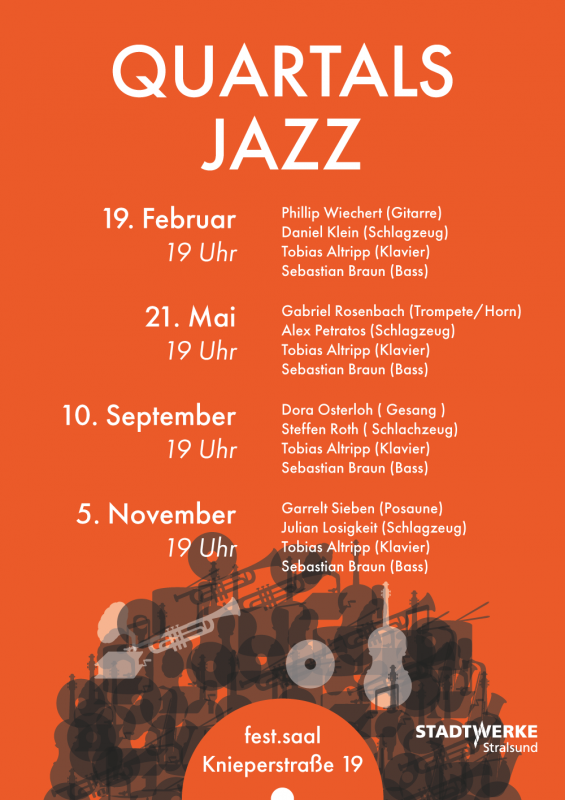 Quarterly jazz event dates // © Alexander Brauch Quarterly jazz event dates // © Alexander Brauch
