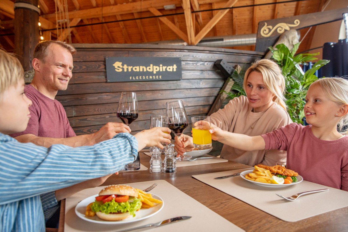 Restaurant Strandpirat voor kleine piraten en grote fijnproevers, &copy; BEECH Resort Fleesensee