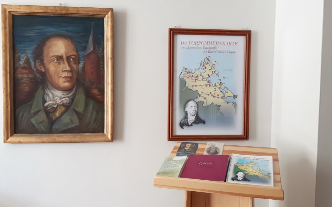 Ständige Ausstellung zu Karl Gottlieb Lappe im Pfarrhaus der ev. Kirchgemeinde Lubmin in Wusterhusen, © Angelika Michaelis