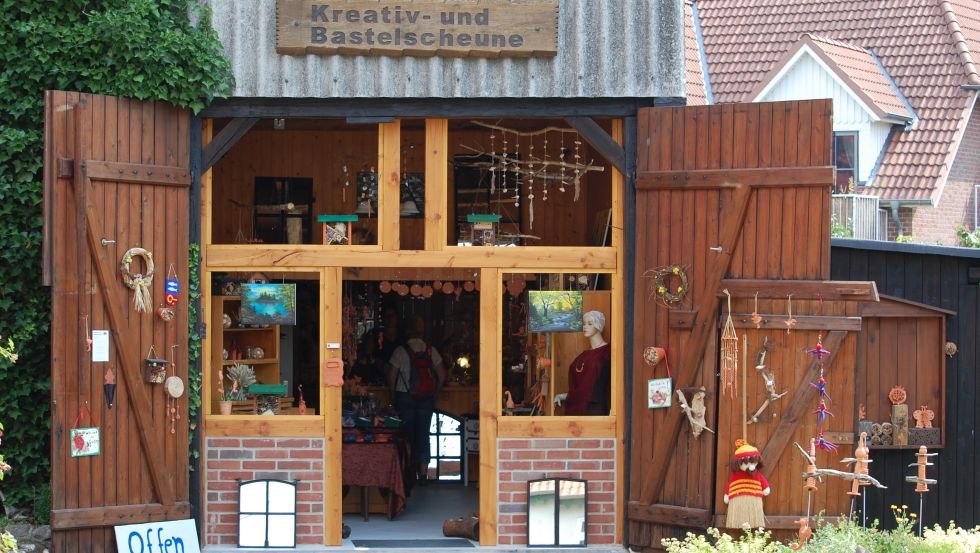 Wejście do stodoły kreatywnej i rzemieślniczej // © Kreativ- und Bastelscheune/Hoffmeister Wejście do stodoły kreatywnej i rzemieślniczej // © Kreativ- und Bastelscheune/Hoffmeister