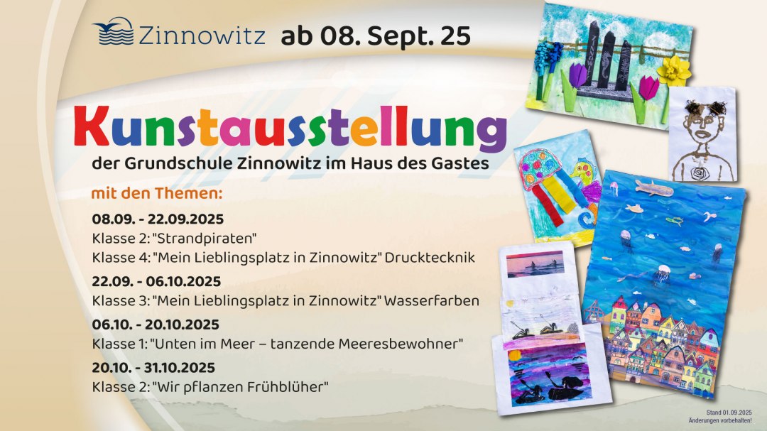 © Kunstausstellung der Grundschule Zinnowitz im Haus des Gastes