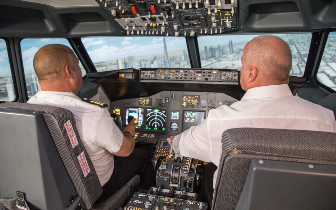 Dubai naderen met de vluchtsimulator van Rostock, © MV-IT-Systeme OHG