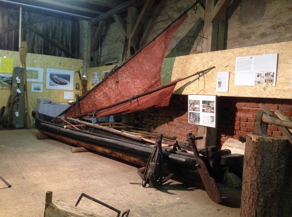 Replica of a dugout in the "History of tools" section, © H.Koch / Dorf Museum Lohmen