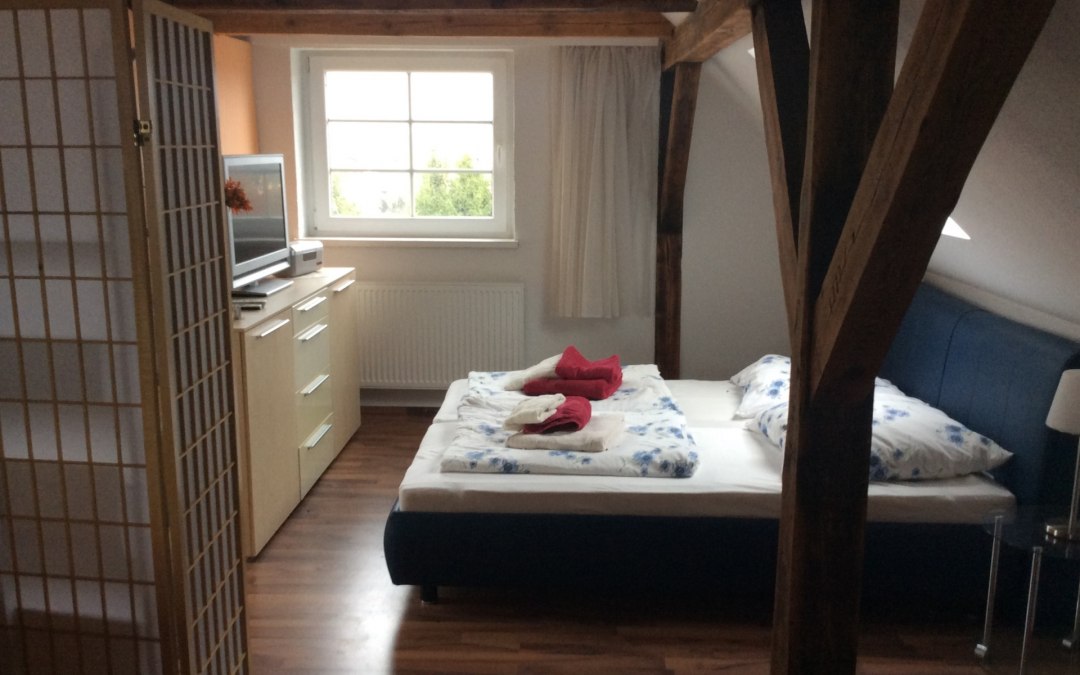The bedroom of the apartment on the upper floor, © Johanna Manthey