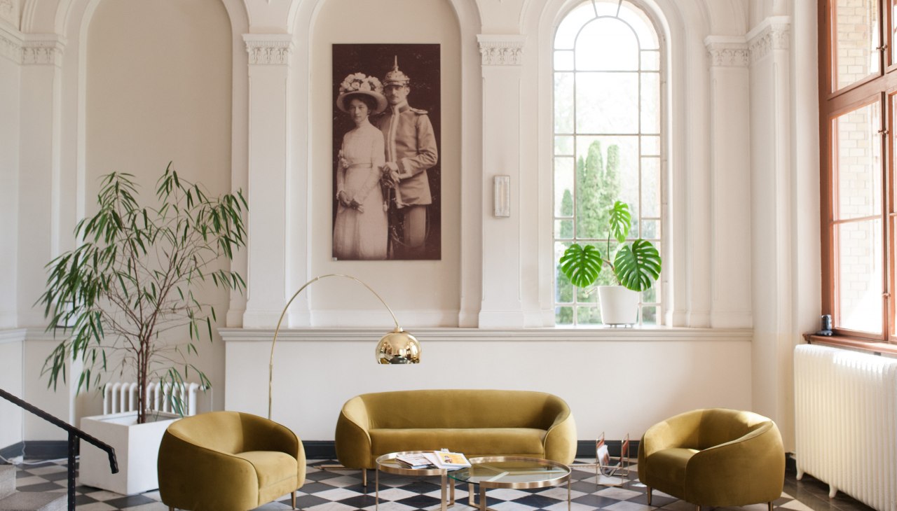 De lobby van kasteel Neetzow, © Schloss Neetzow De lobby van kasteel Neetzow, © Schloss Neetzow