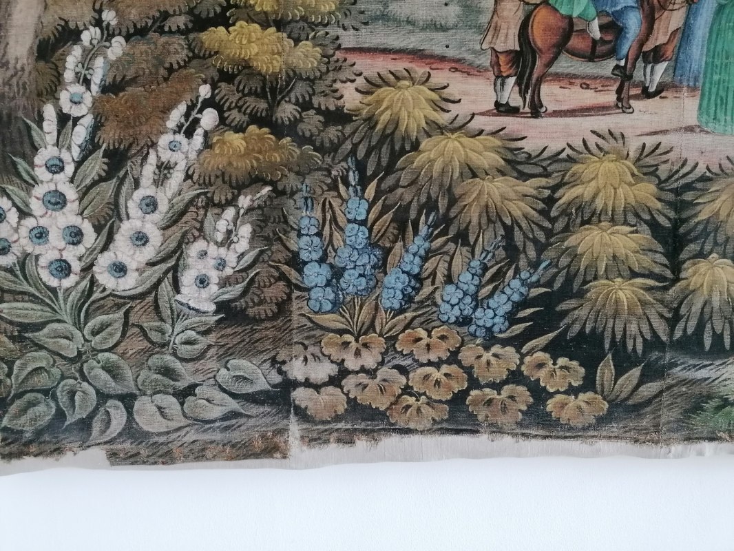 Detail Wandbespannung // &copy; Mecklenburgisches K&uuml;nstlerhaus Schloss Pl&uuml;schow