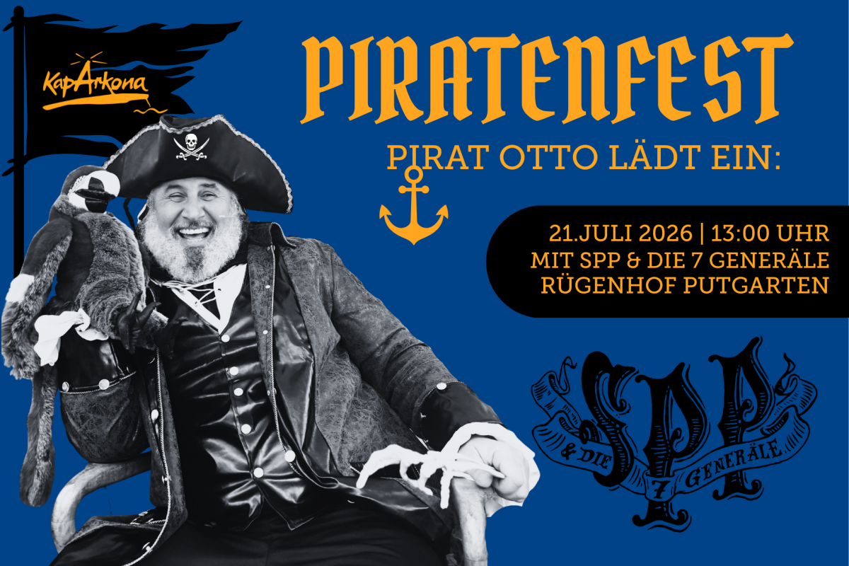 Piratenfestival advertentie website, &copy; Tourismusgesellschaft mbH Kap Arkona